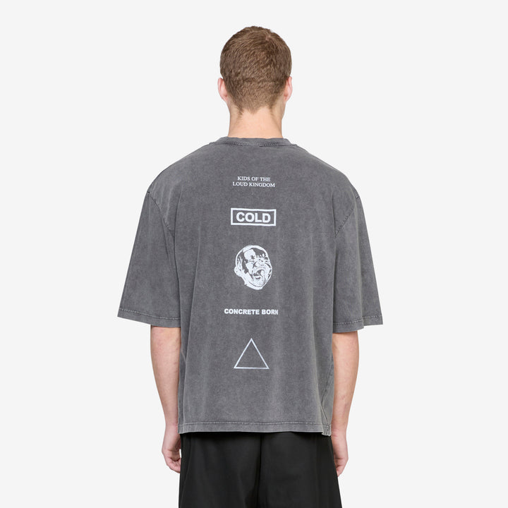 Graphic Oversized T-Shirt Dark Grey