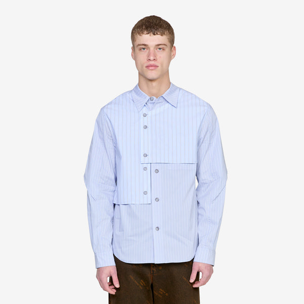 Stripe Layered Shirt Blue Shirts
