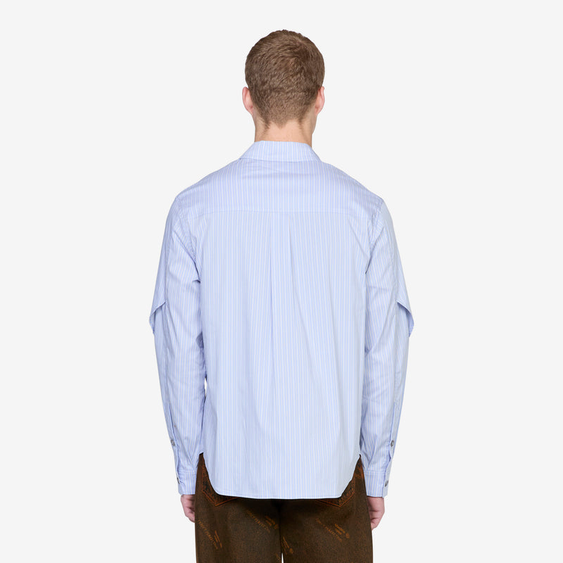 Stripe Layered Shirt Blue Shirts