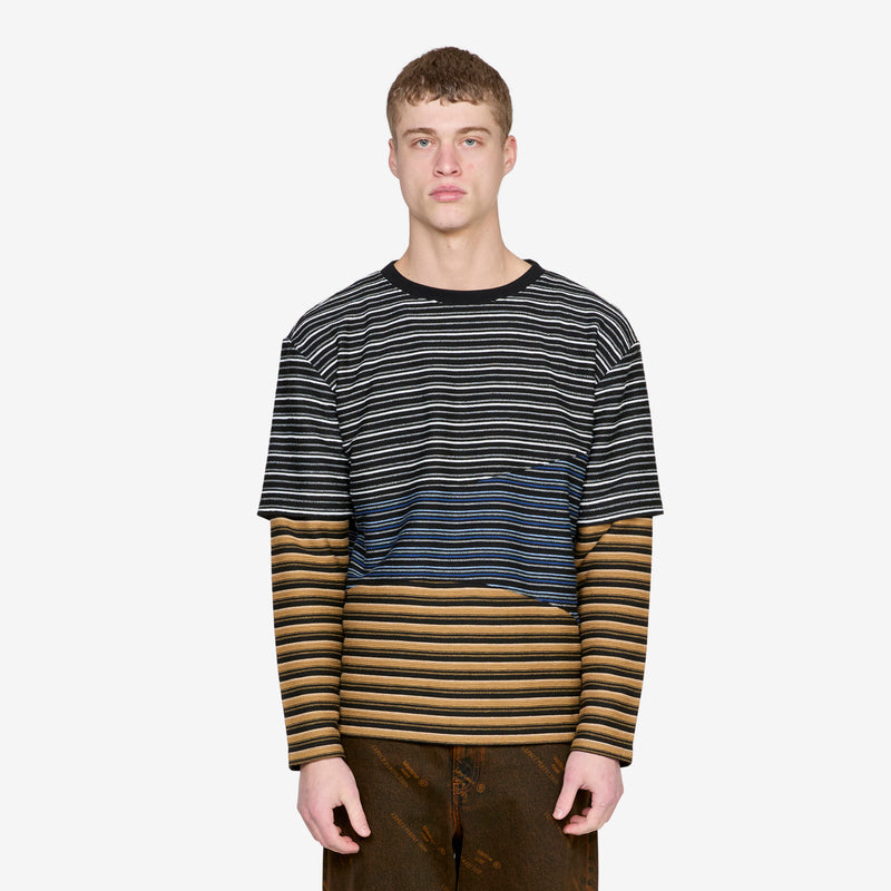 Stripe Layered Sweatshirt Multicolour Shirts