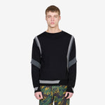Layered Crewneck Sweater Black