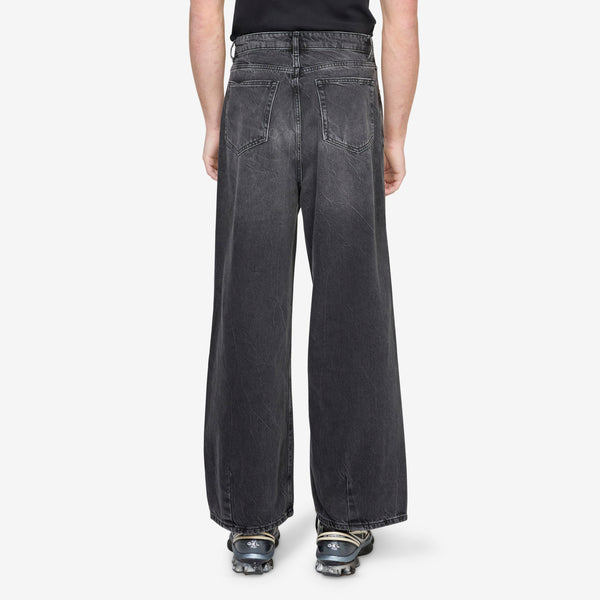 Baggy Denim Jeans Black Vein Pants