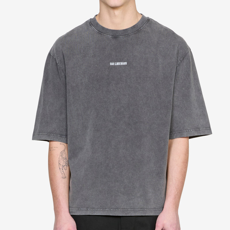 Graphic Oversized T-Shirt Dark Grey Tees