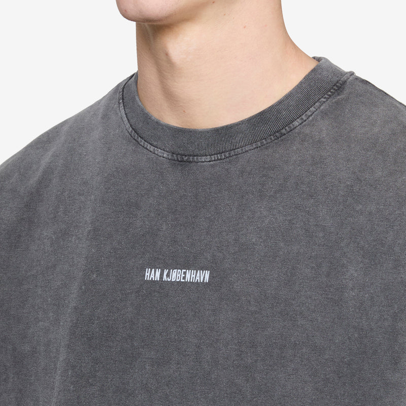 Graphic Oversized T-Shirt Dark Grey Tees