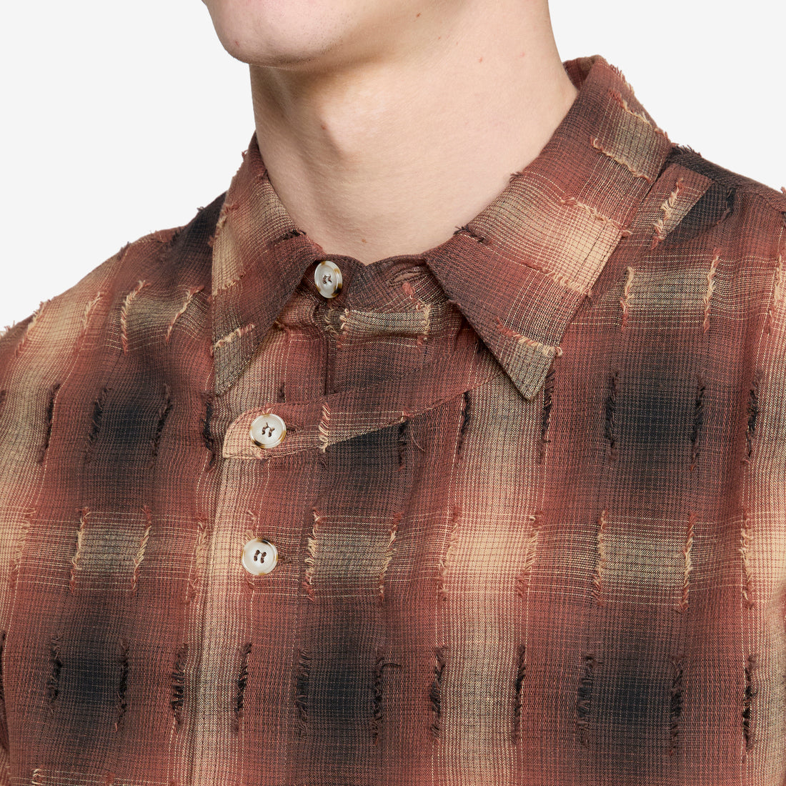 Check Layered Shirt Brown Shirts