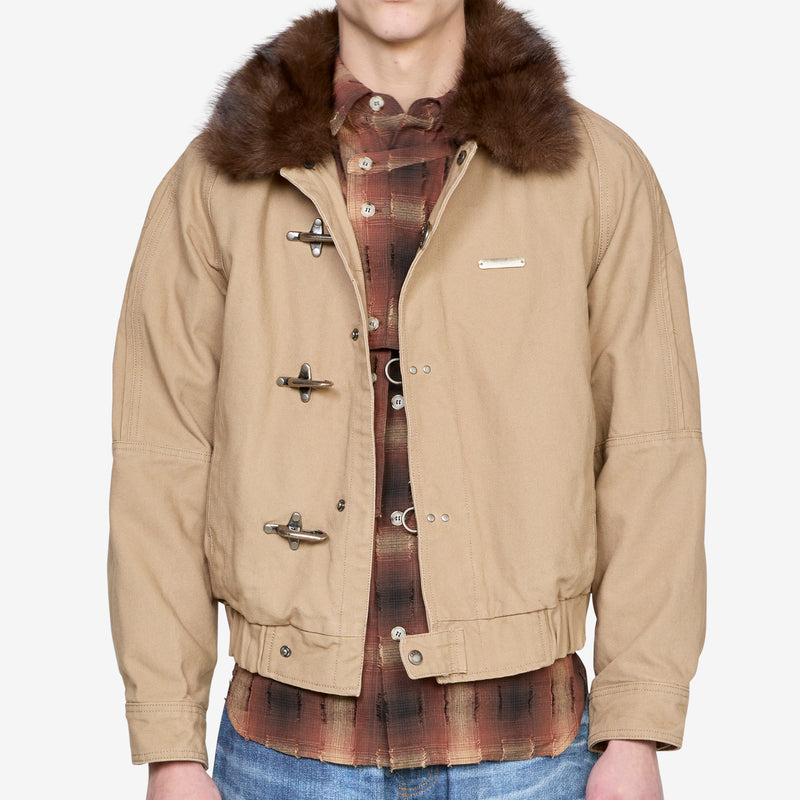 Ortega Washed Cotton Jacket Beige Jackets