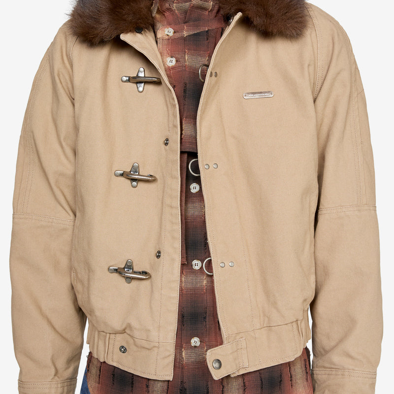 Ortega Washed Cotton Jacket Beige Jackets