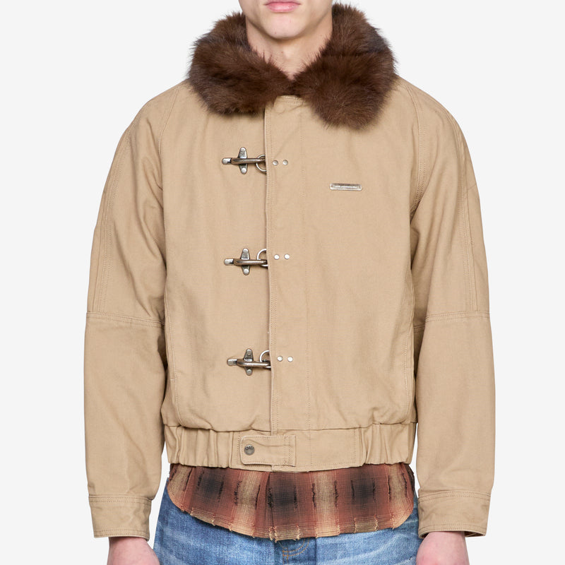 Ortega Washed Cotton Jacket Beige Jackets