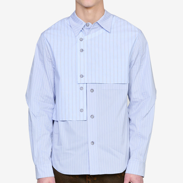 Stripe Layered Shirt Blue Shirts
