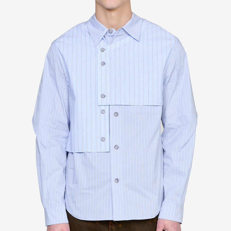Stripe Layered Shirt Blue Shirts