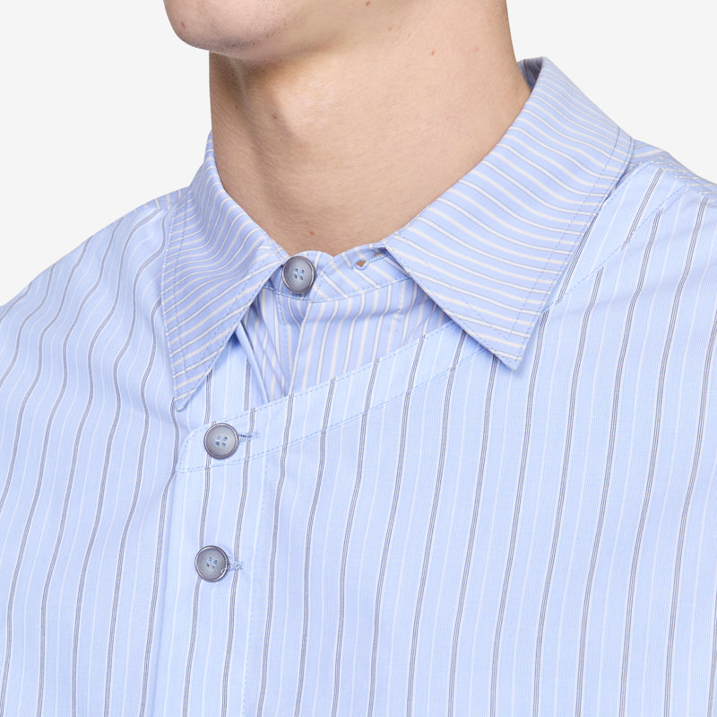 Stripe Layered Shirt Blue Shirts