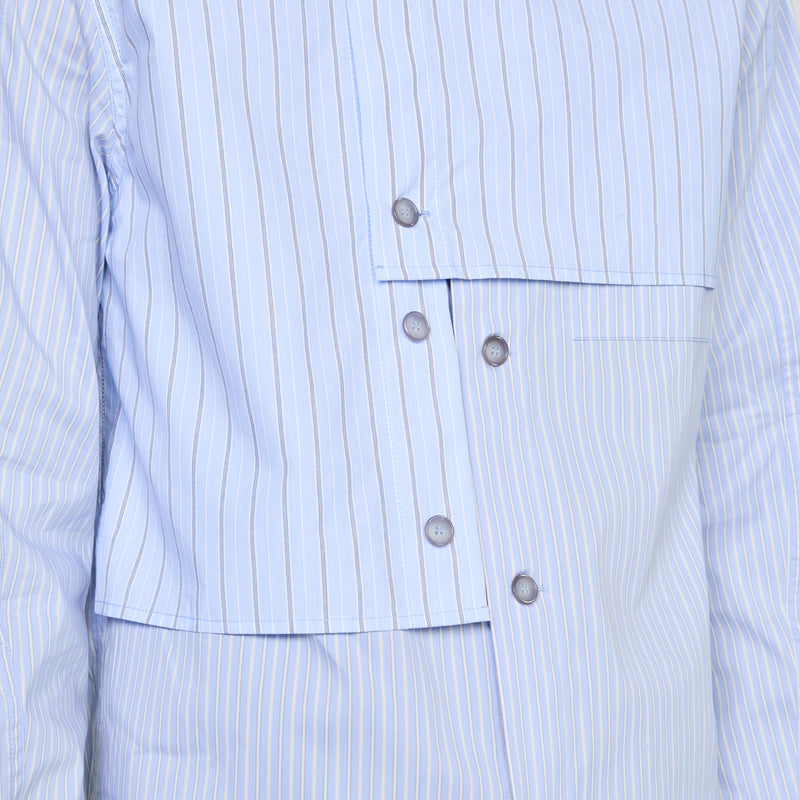 Stripe Layered Shirt Blue Shirts