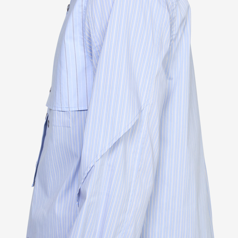 Stripe Layered Shirt Blue Shirts