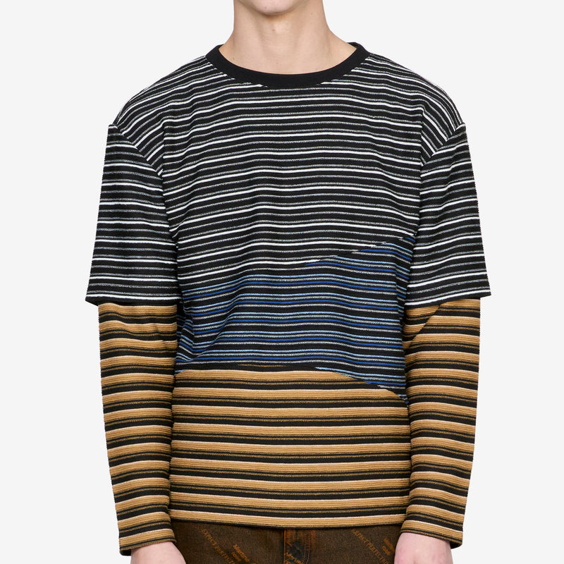 Stripe Layered Sweatshirt Multicolour Shirts