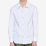 Open Collar Layered Shirt White