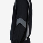 Layered Crewneck Sweater Black