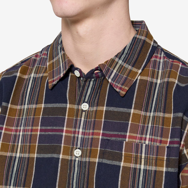 Tea Tree Plaid Shirt Navy Shirts
