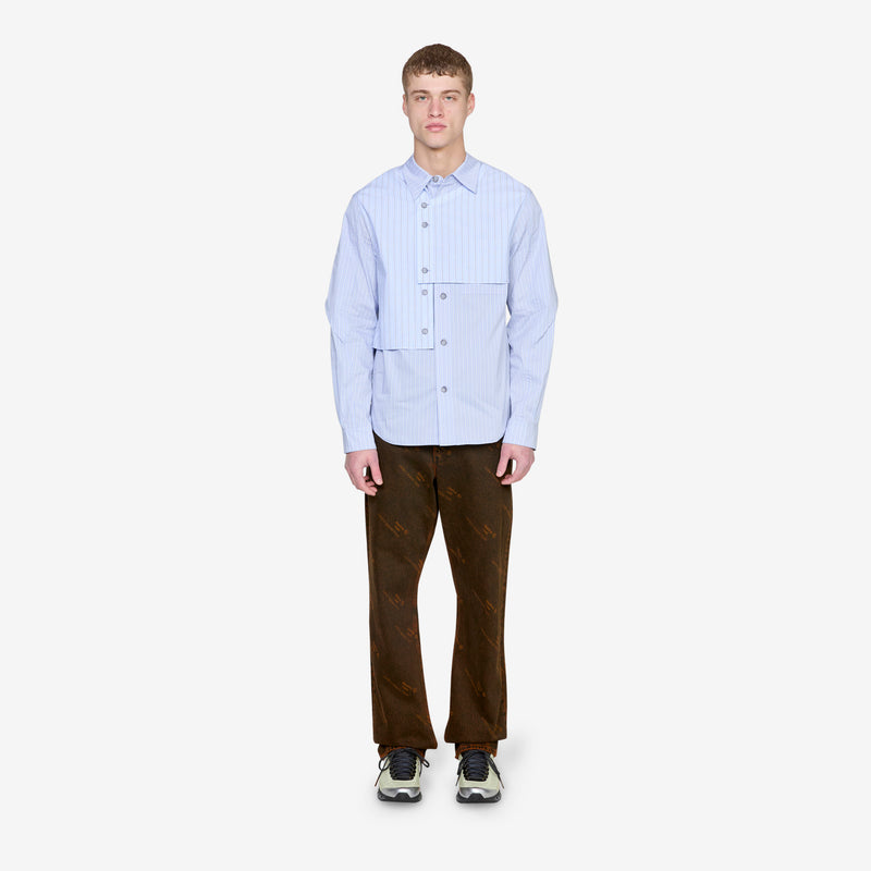 Stripe Layered Shirt Blue Shirts