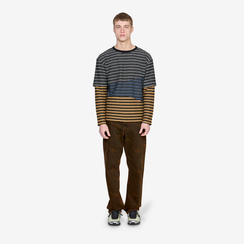 Stripe Layered Sweatshirt Multicolour Shirts