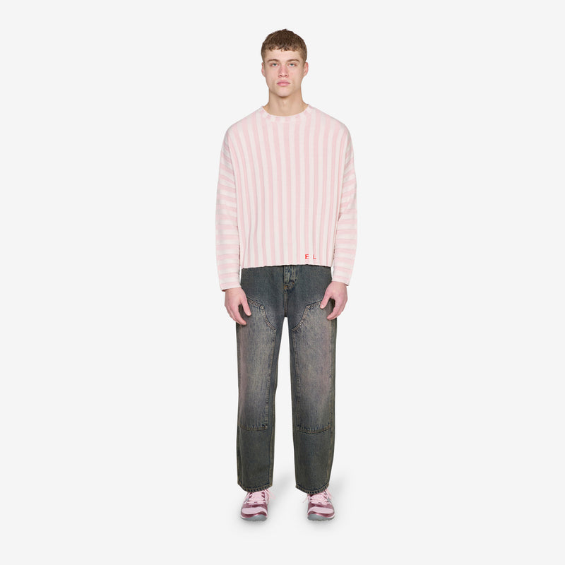 Double Knee Baggy Jean Moon Rock Pants