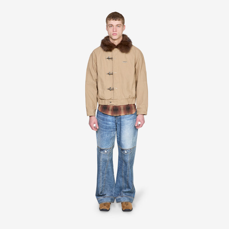Ortega Washed Cotton Jacket Beige Jackets
