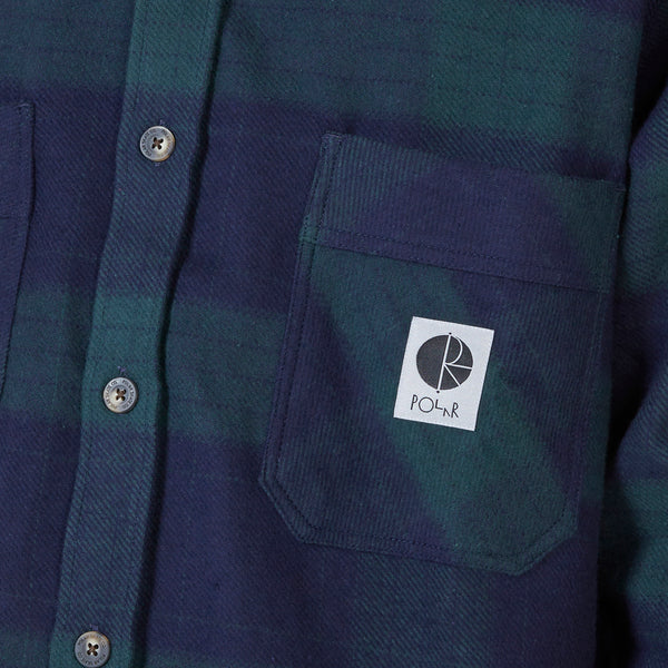Mike Longsleeve Flannel Shirt Navy | Teal