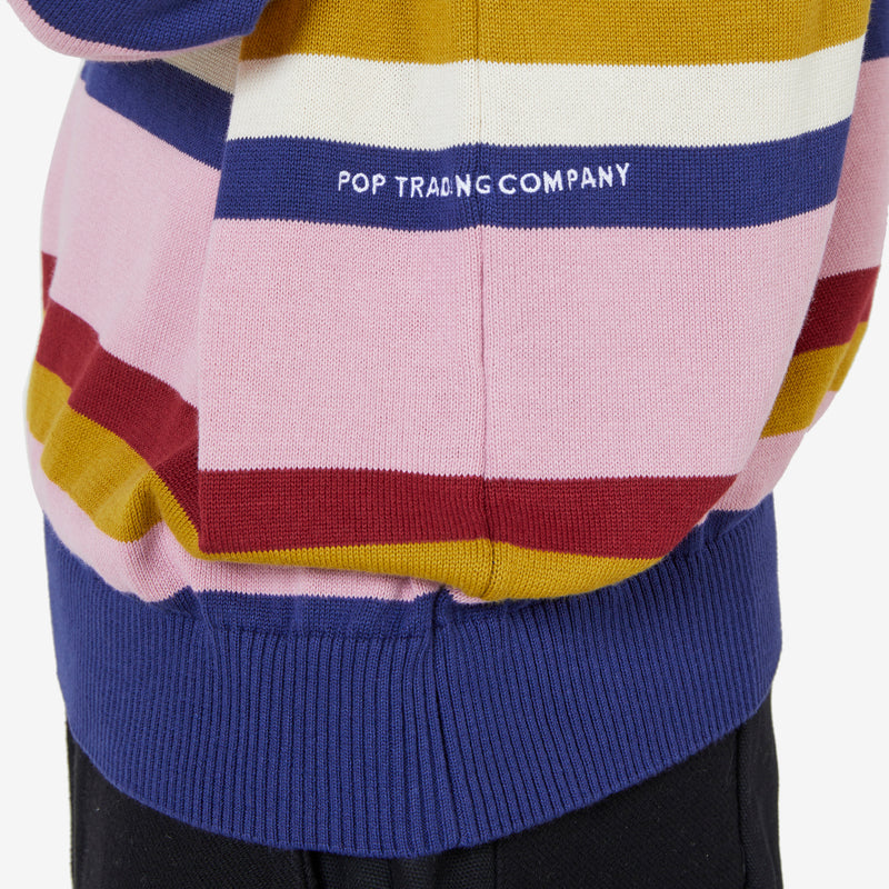Striped Knitted Crewneck Multi Jumpers