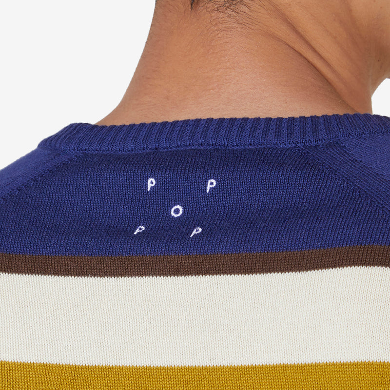 Striped Knitted Crewneck Multi Jumpers