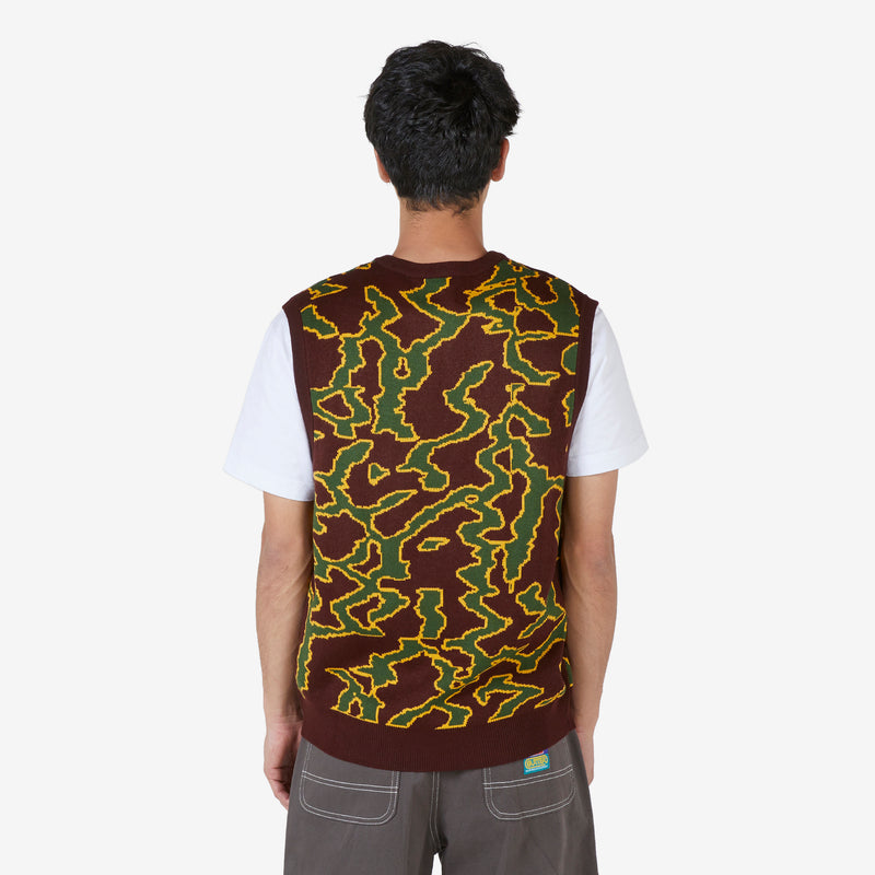 Surge Knitted Vest Dark Plum