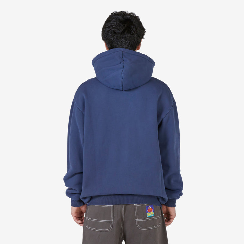 Fabric Applique Zip-Thru Hood Washed Slate
