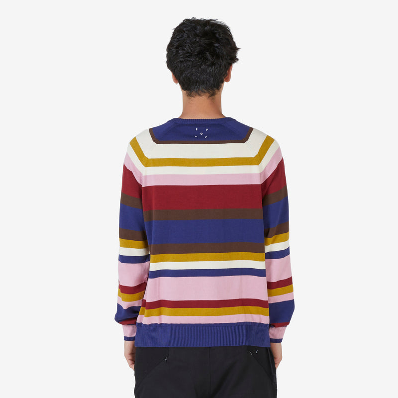 Striped Knitted Crewneck Multi Jumpers