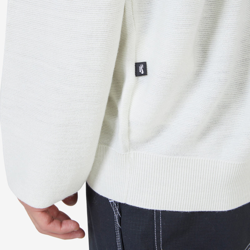 SB Skate Cardigan Light Bone | White