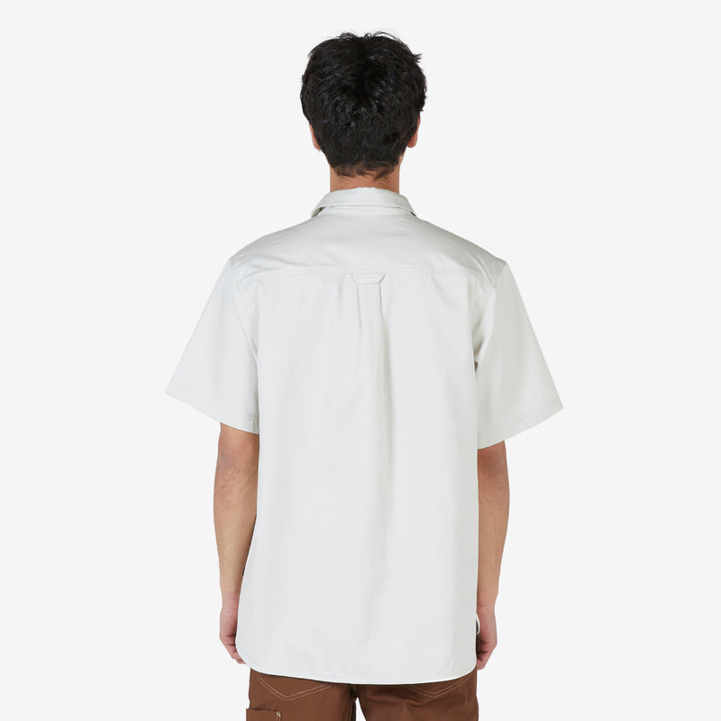 SB Tanglin Short Sleeve Woven Button-Up Skate Top Light Bone