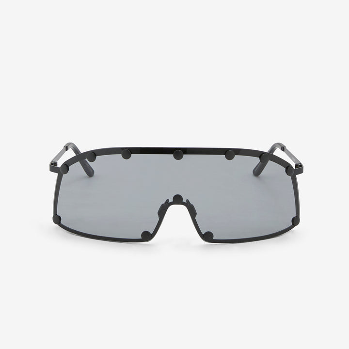Shielding Sunglasses Black Temple | Black Lens Front