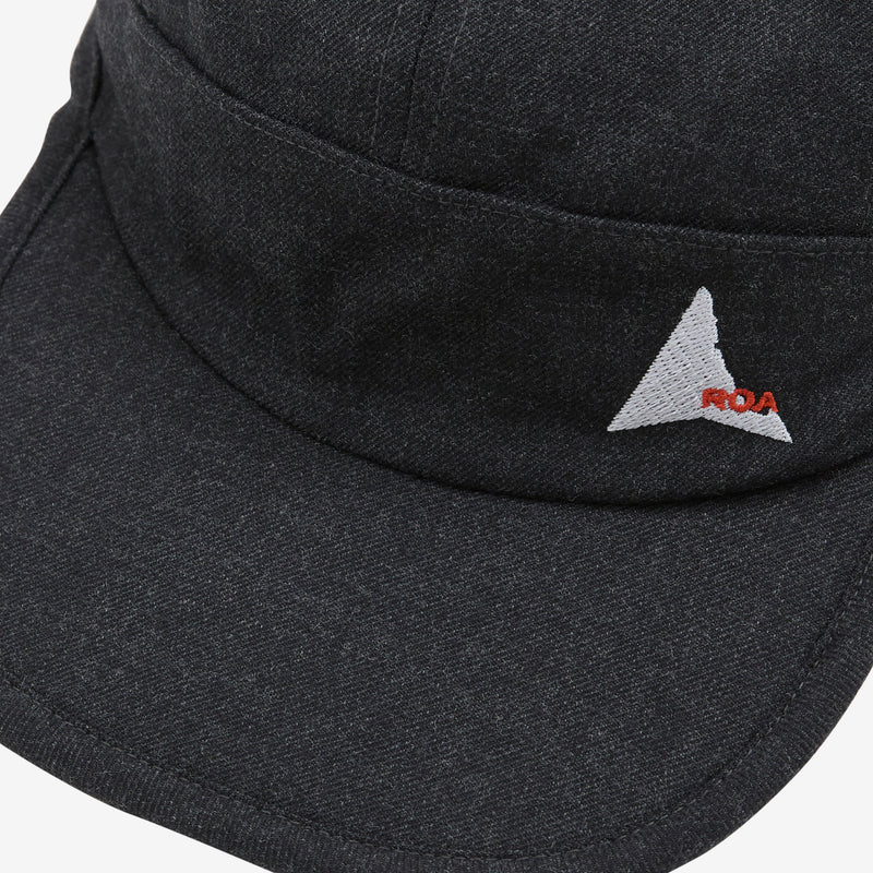 Bri Wool Twill Cap Anthracite Headwear