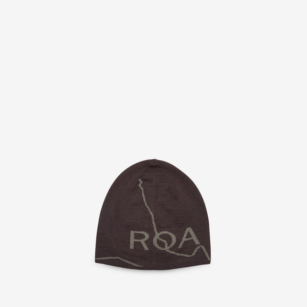 Wool Logo Beanie Brown Headwear