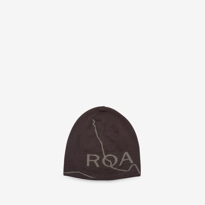 Wool Logo Beanie Brown Headwear