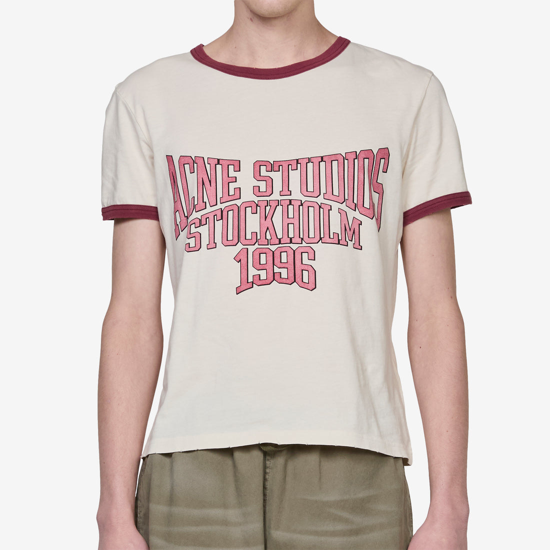 Eram College T-Shirt Off White | Burgundy Tees