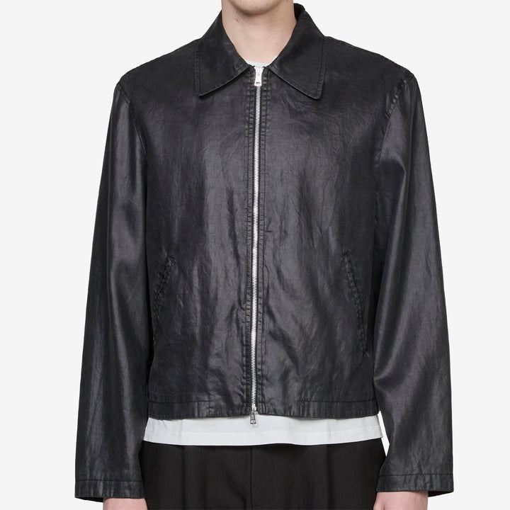Mini Jacket Worker Lacquer Black Mirror Tencel