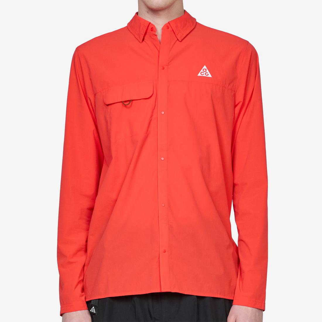 ACG 'Aireez' Long-Sleeve Button-Up Trail Running Top Light Crimson | Summit White Shirts