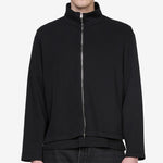 Shrunken Fullzip Black Athletic Rib