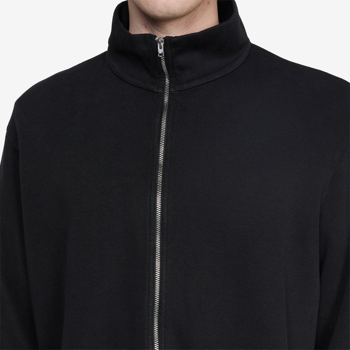Shrunken Fullzip Black Athletic Rib