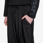 Y-3 Gradient 3 Stripes Nylon Wide Pants Black