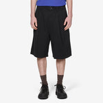 Pleated Shorts Washed Black