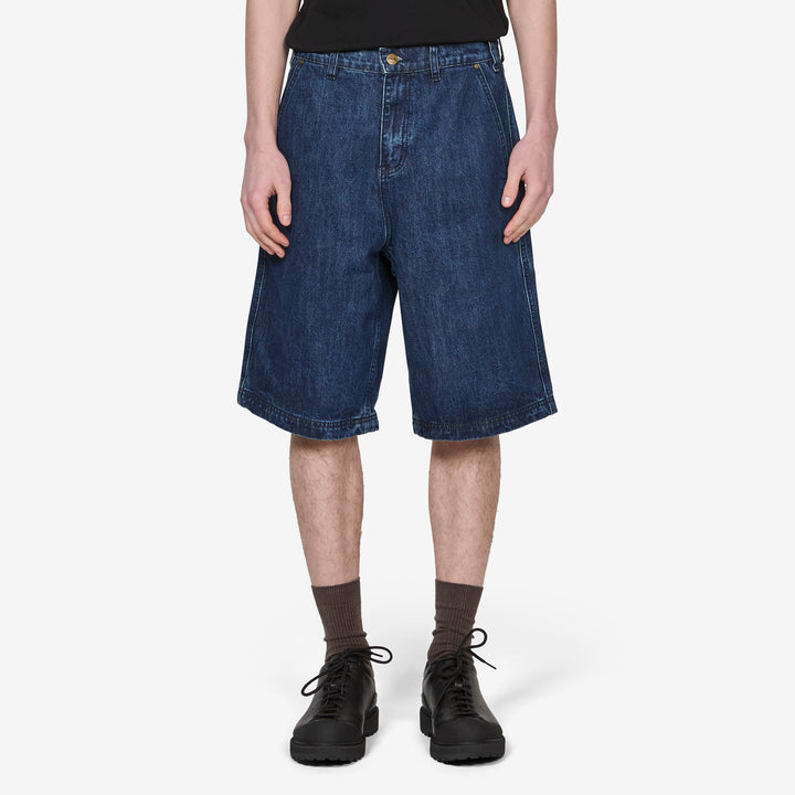 Work Shorts Worn Indigo Front