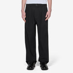 Pleated Trousers Washed Black