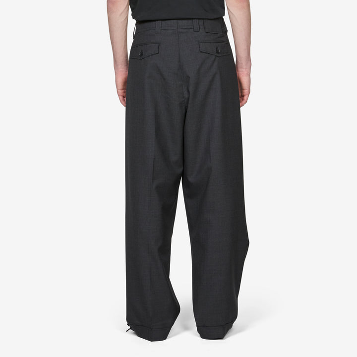 Patch Trousers Dark Grey Dry Wool
