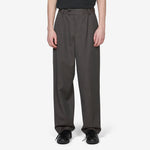 Patch Trousers Taupe Wool Twill