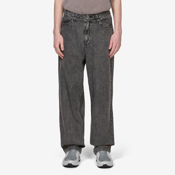 Sportswear Black Jeans Black | Safety Orange Front