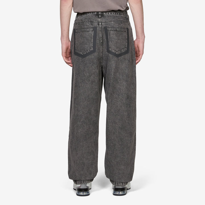 Sportswear Black Jeans Black | Safety Orange